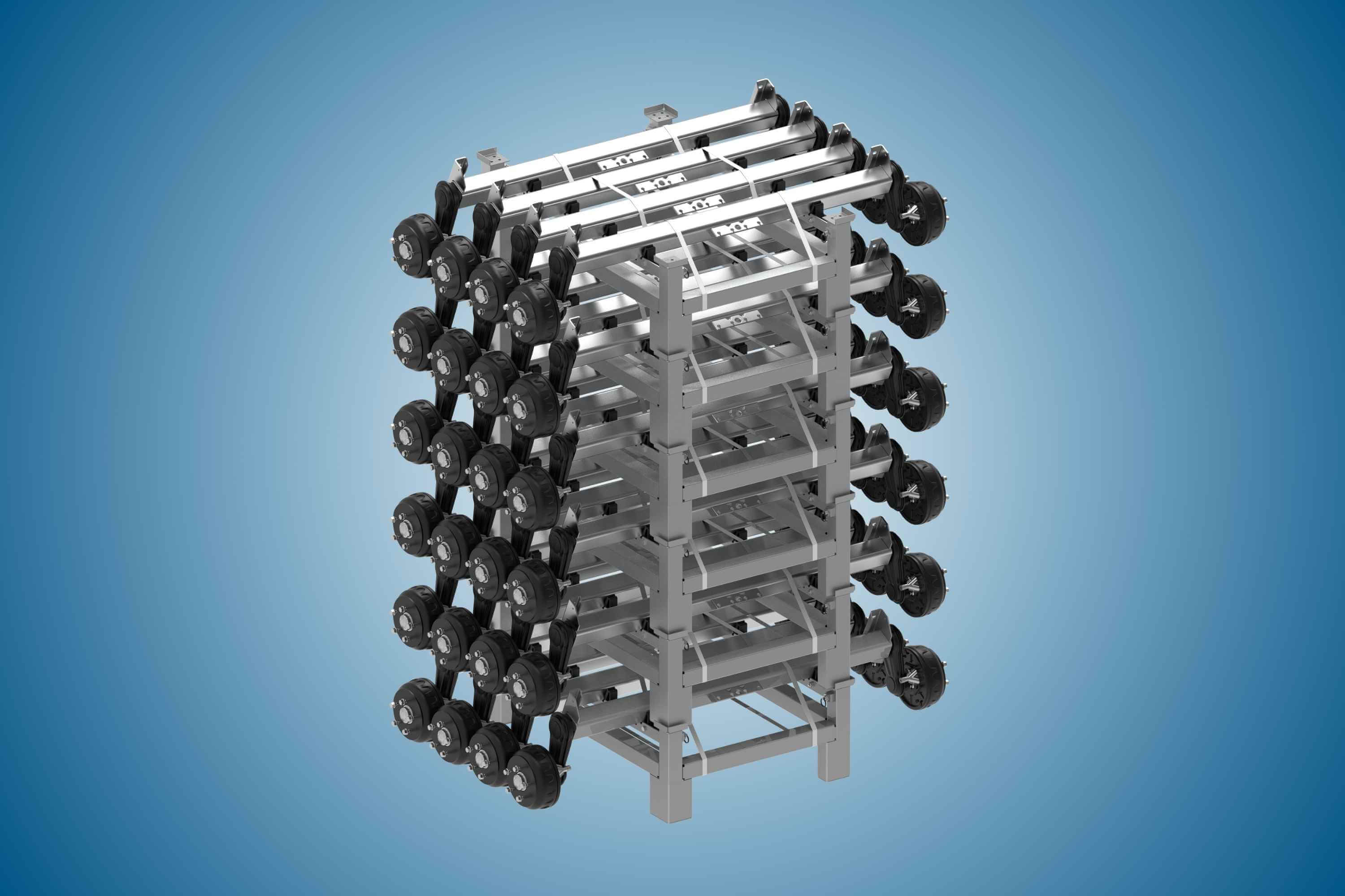 Suport metalic cu insertii plastice